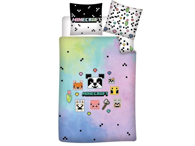 Minecraft Bettbezug, Animals – Einzelbett – 140 x 200 – Polyester