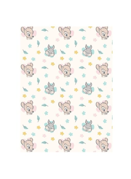Disney Bambi Fleece plaid Flower 110 x 150 Polyester