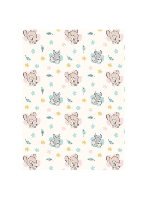 Disney Bambi Fleece-Plaid Flower 110 x 150 Polyester