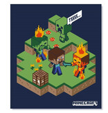 Minecraft Couverture polaire Blaze - 110 x 140 cm - Polyester