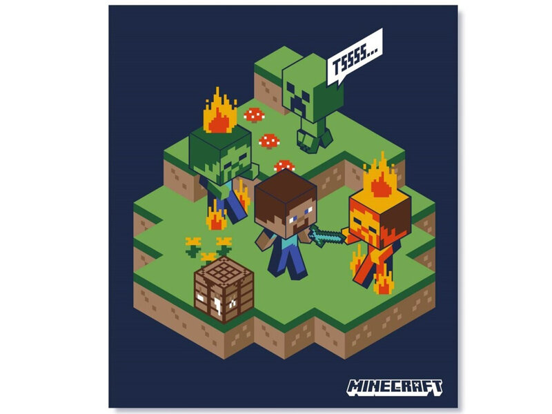 Minecraft Couverture polaire Blaze - 110 x 140 cm - Polyester