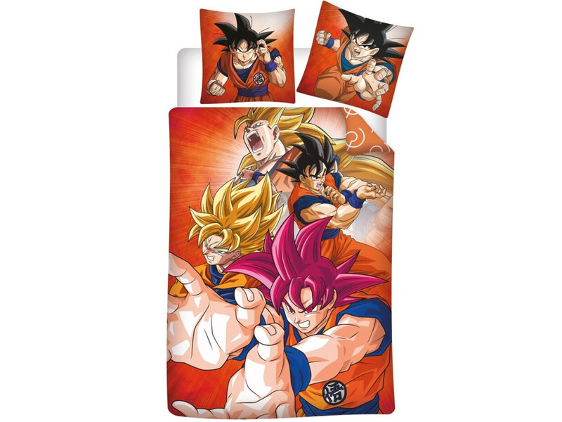 Dragon Ball Z Bettbezug, Z Warrior – Einzelbett – 140 x 200 – Polyester