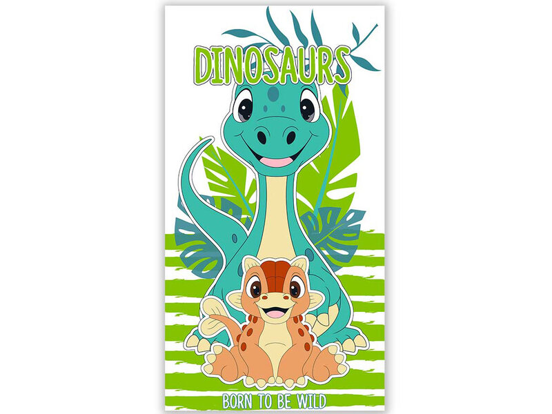 Dinosaurus Serviette de plage, Born to be Wild - 70 x 140 cm - Polyester