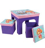 PAW Patrol Table et Tabourets, Girl- 50 x 50 x 49 cm + 26 x 26 x 24 cm