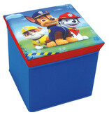 PAW Patrol Coffre à jouets tabouret pliable, Puppy Power - 31 x 31 x 29 cm