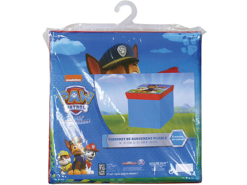 PAW Patrol Spielzeugkistenhocker faltbar, Puppy Power – 31 x 31 x 29 cm