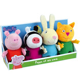 Peppa Pig Knuffels Friends (set van 4) - ± 17 cm - Pluche