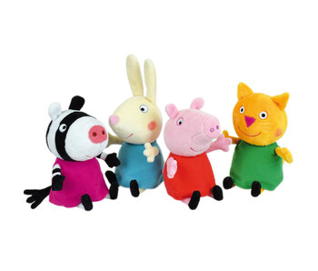 Peppa Pig Knuffels Friends set van 4  ± 17 cm