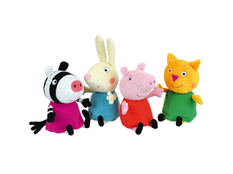 Peppa Pig Knuffels Friends (set van 4) - ± 17 cm - Pluche