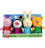 Peppa Pig Peluches Friends (lot de 4) - ± 17 cm - Peluche