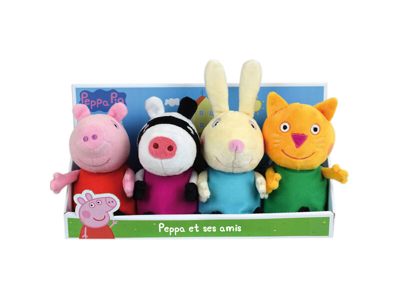 Peppa Pig Peluches Friends (lot de 4) - ± 17 cm - Peluche