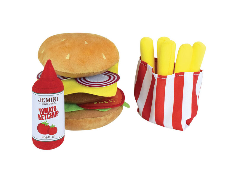 Jemini Menu Tini Cook Burger - 16 pièces - Peluche