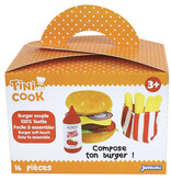 Jemini Menu Tini Cook Burger - 16 pièces - Peluche