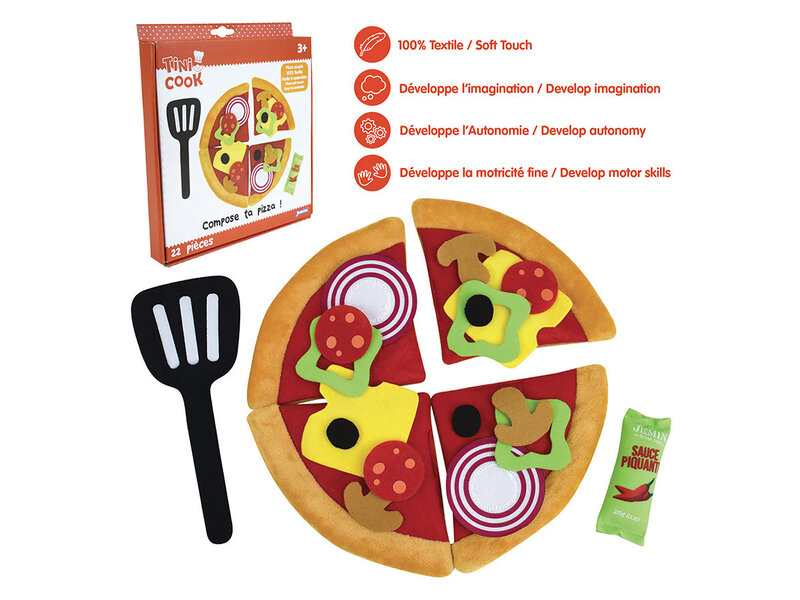 Jemini Tini Cook Pizza - 22 pièces - Peluche