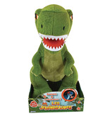 Dinosaurus Knuffel Tyrannosaurus - geluid en licht -  ± 39 cm