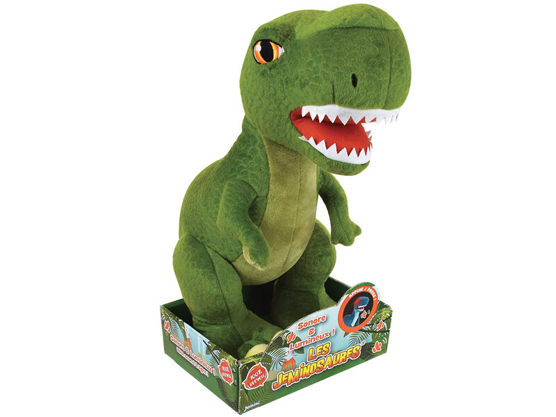 Dinosaurus Peluche Tyrannosaure - son et lumière - ± 39 cm