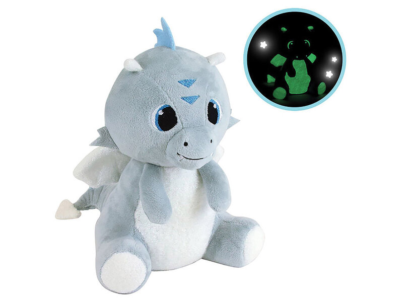 Leon de Draak Knuffel Glow in the Dark - ± 21 cm - Pluche