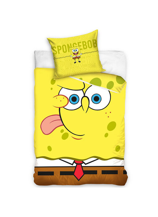 SpongeBob Dekbedovertrek Squarepants 140 x 200 cm 60 x 70 cm - Katoen