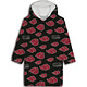 Hoodie Fleece deken Black Cloud - Kind  (One Size)
