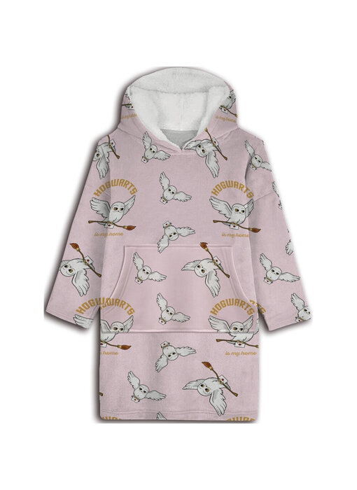 Harry Potter Hoodie Fleece deken Hedwig - Kind  (One Size)