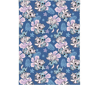 Disney Lilo & Stitch Plaid polaire Love 110 x 150 Polyester