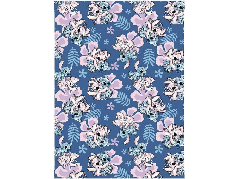 Disney Lilo & Stitch Couverture polaire Love - 110 x 150 cm - Polyester