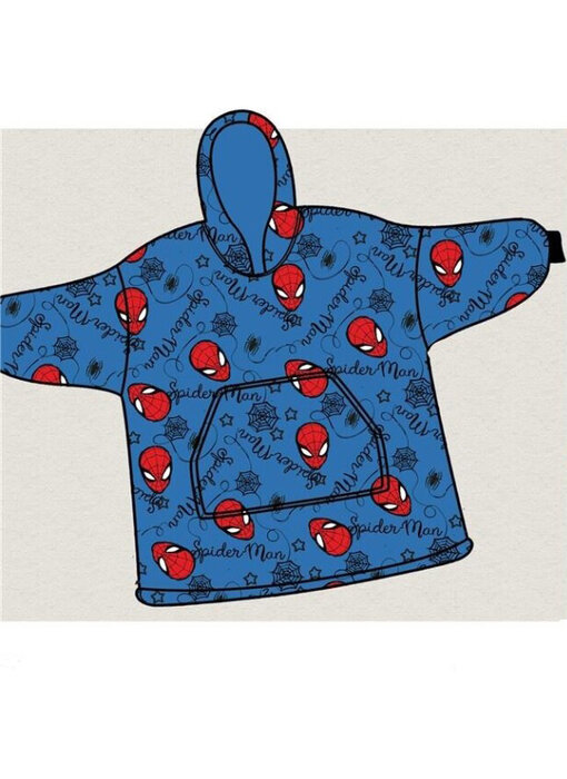 SpiderMan Couverture polaire à capuche True Hero pour adulte (taille unique)