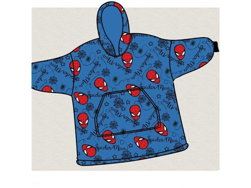 SpiderMan Hoodie Fleece Deken, True Hero - Volwassen - One Size