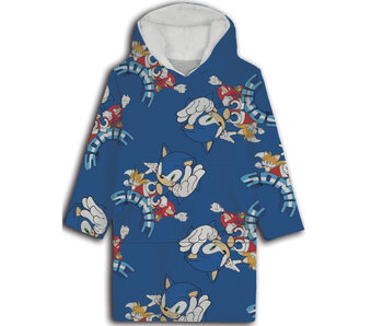 Sonic the Hedgehog Hoodie Fleece blanket Blue Wonder - Child (One Size)