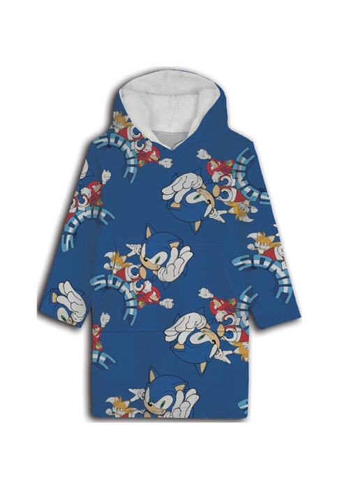 Sonic Hoodie Fleece deken Blue Wonder - Kind  (One Size)