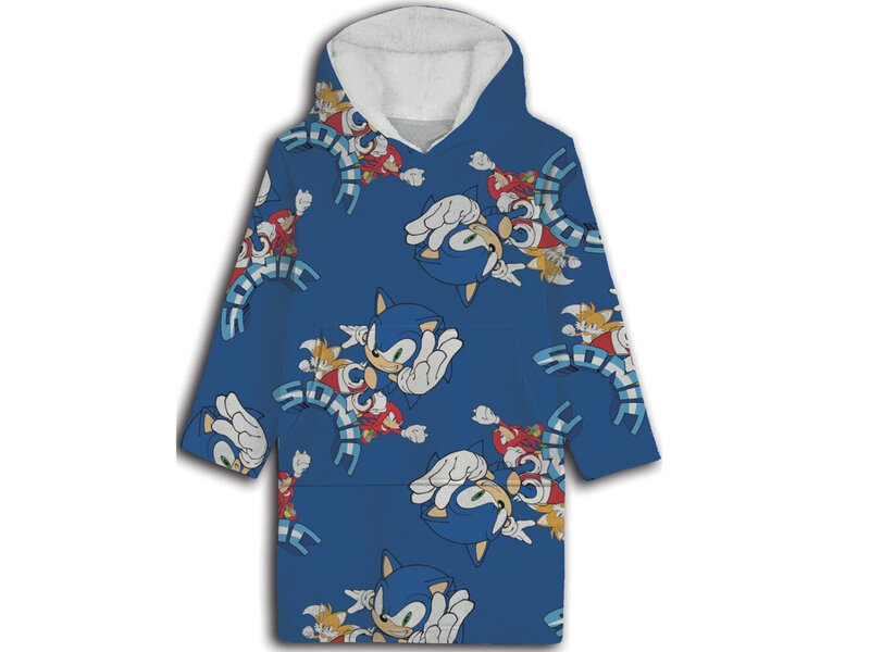 Sonic the Hedgehog Hoodie Fleece blanket, Blue Wonder - Child - One Size