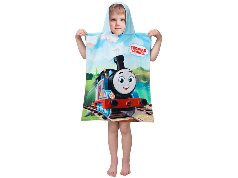 Thomas de Trein Poncho / Badcape, Tank Engine - 50 x 115 cm - Katoen