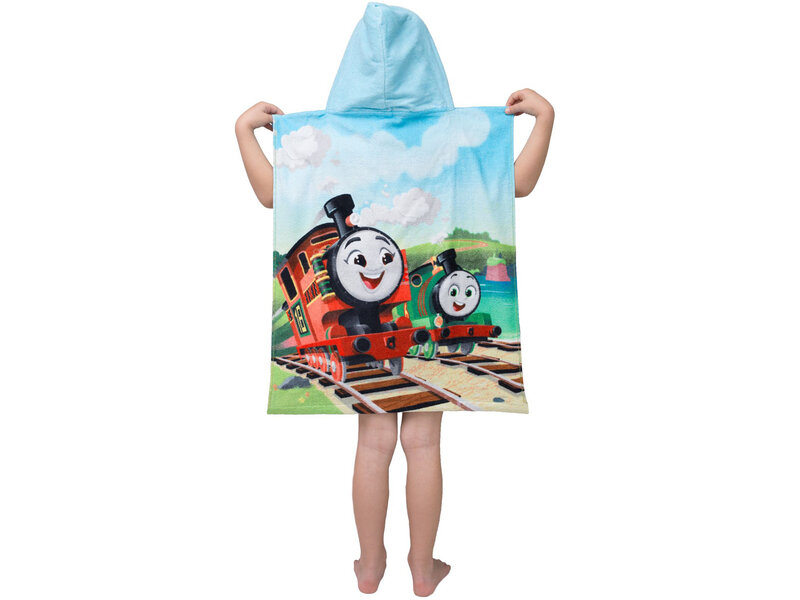 Thomas de Trein Poncho / Badcape, Tank Engine - 50 x 115 cm - Katoen