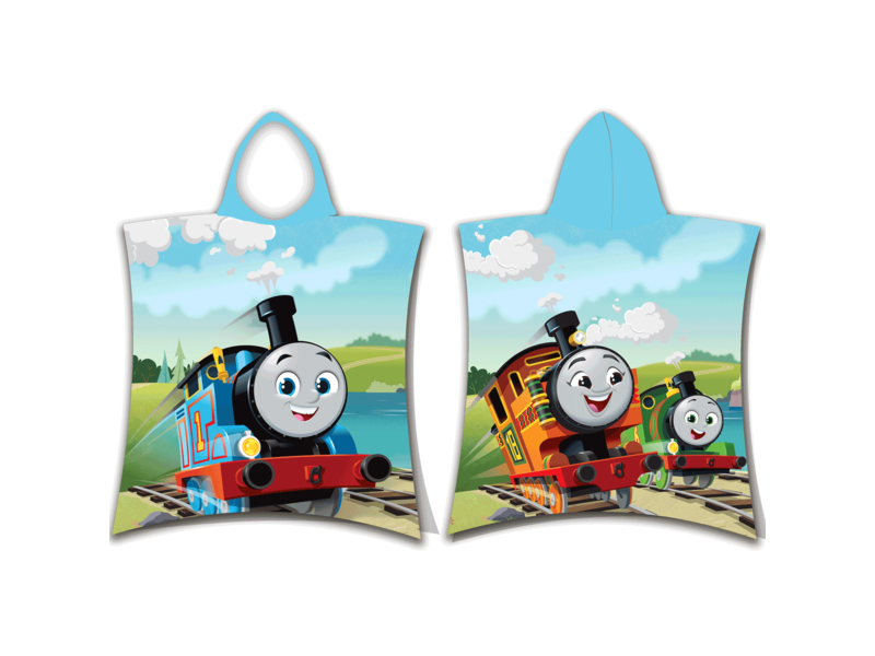 Thomas de Trein Poncho / Badcape, Tank Engine - 50 x 115 cm - Katoen