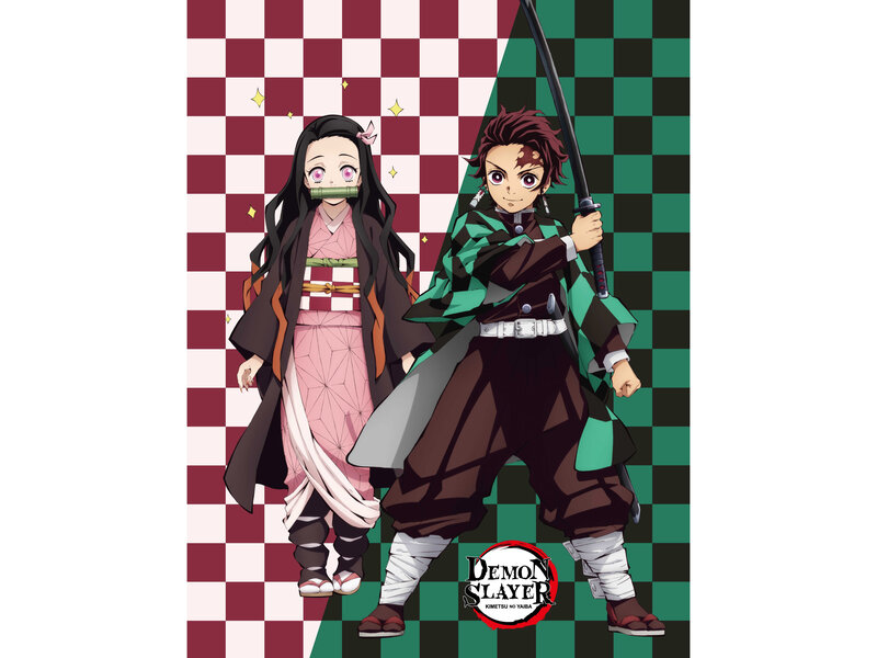 Demon Slayer Couverture polaire Kamado - 130 x 170 cm - Polyester