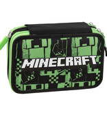 Minecraft Gefüllter Beutel mit 3 Reißverschlüssen – 20 x 13 x 7 cm – Polyester