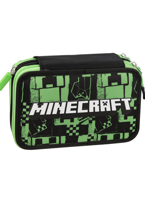 Minecraft Filled Pouch 3 zippers 20 x 13 x 7 cm Polyester