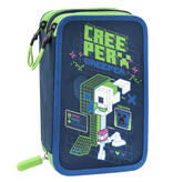 Minecraft Gevuld Etui Creeper 3 ritsen - 20 x 13 x 7 cm - Polyester