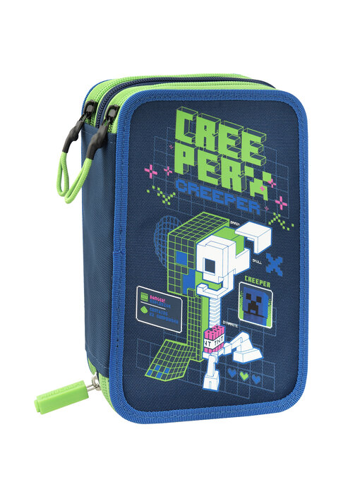 Minecraft Filled Pouch 3 zippers 20 x 13 x 7 cm Polyester