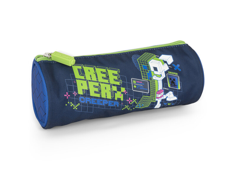 Minecraft Pouch Round, Creeper - 22 x 8 cm - Polyester