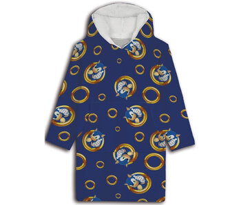 Sonic the Hedgehog Hoodie Fleece Blanket Rings Child (One Size) Polyester