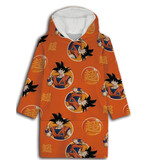 Dragon Ball Z Hoodie Fleece Deken, Warrior - Volwassen (One Size) - Polyester