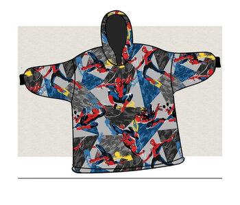 SpiderMan Hoodie Fleecedecke Jump - Kind (Einheitsgröße) Polyester