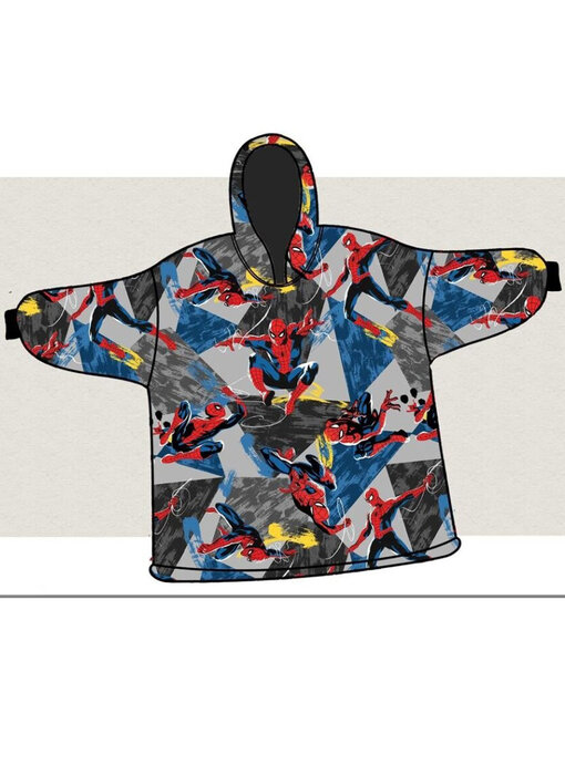 SpiderMan Hoodie Fleecedecke Jump - Kind (Einheitsgröße) Polyester