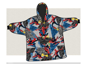 SpiderMan Hoodie Fleece Deken Jump Volwassen (One Size)