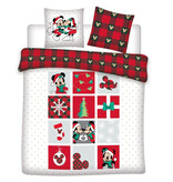 Disney Minnie & Mickey Mouse Dekbedovertrek Kerst - Tweepersoons - 200 x 200 cm - Katoen Flanel