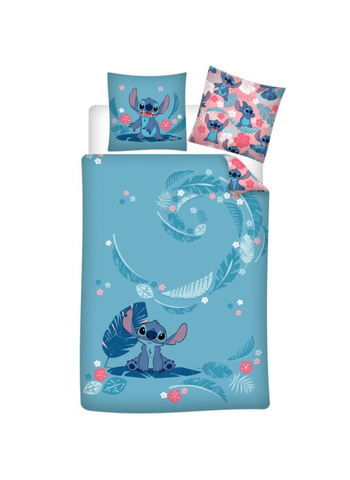 Disney Lilo & Stitch Bettbezug Tropical 140 x 200 + 65 x 65 Baumwollflanell