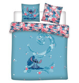 Disney Lilo & Stitch Bettbezug Tropical - Lits Jumeaux - 240 x 220 + 2x 65 x 65 cm - Baumwollflanell
