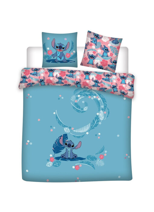 Disney Lilo & Stitch Bettbezug Tropical 240 x 220 + 2x 65 x 65 Baumwollflanell