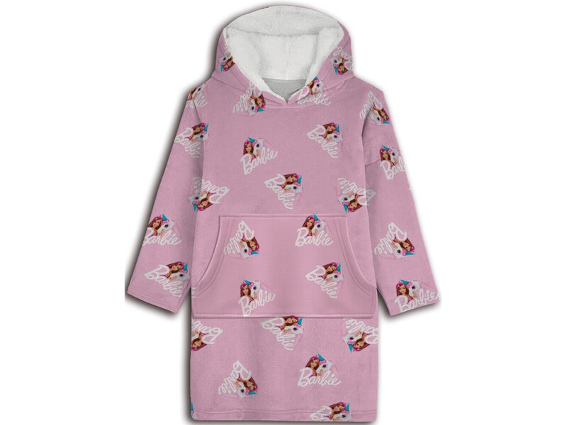 Barbie Hoodie-Fleecedecke, Rosa – Kind – Einheitsgröße